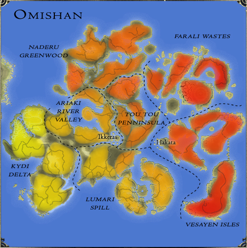 The Omishan Landmass and its regions